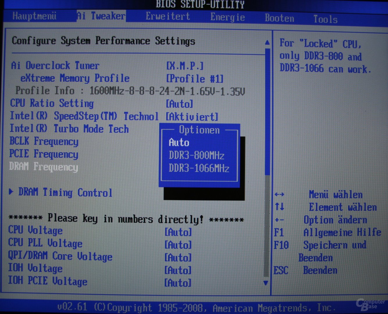 reduzierte Auswahl beim Core i7-920/940