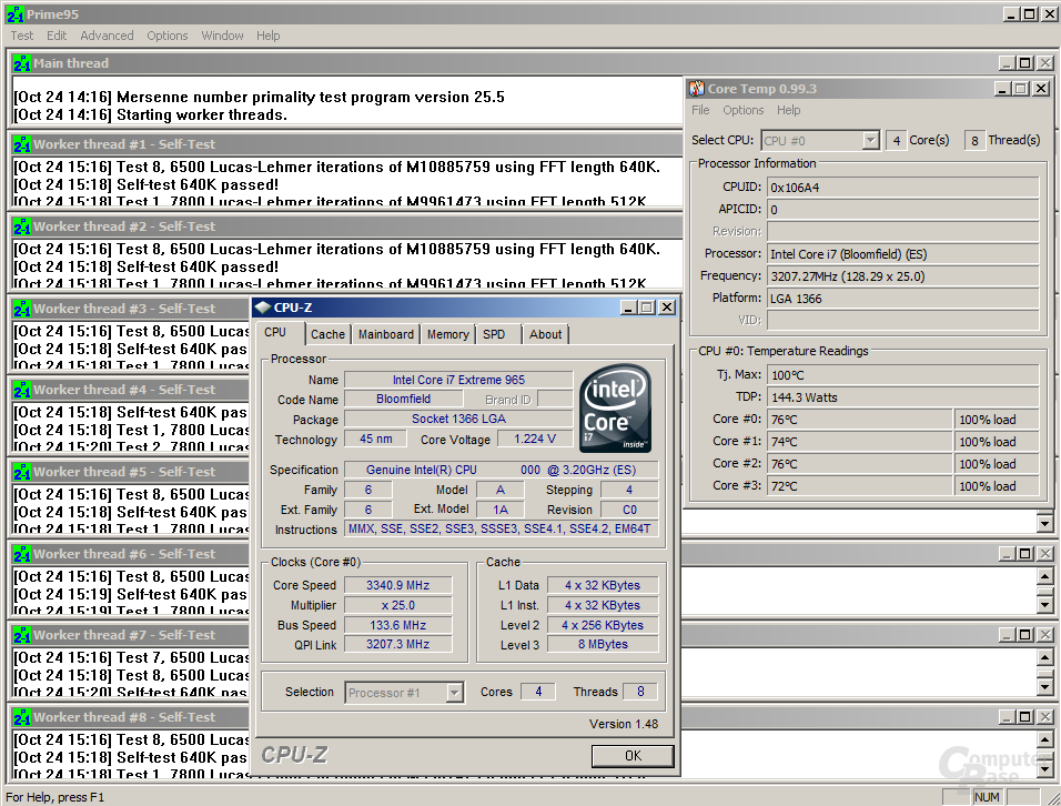 Core i7-965 XE mit Boxed-Kühler