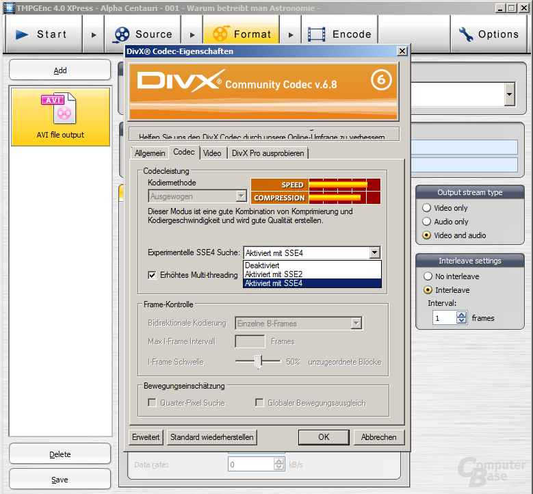 TMPECenc 4.0 XPress mit DivX