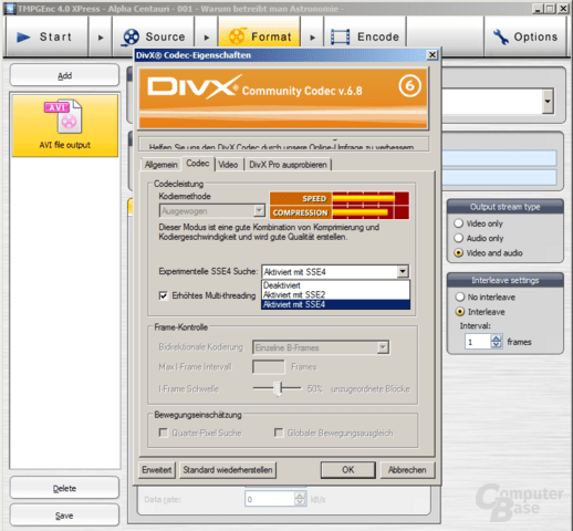 TMPECenc 4.0 XPress mit DivX
