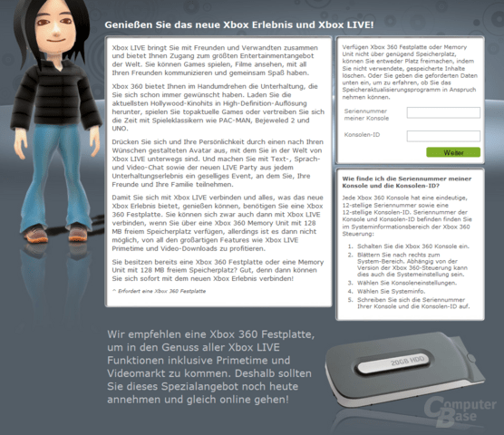 Upgrade für die Xbox 360