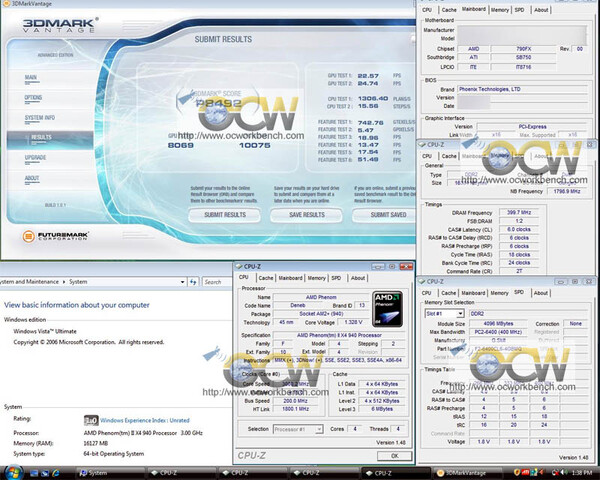 Phenom II X4 940 in 3DMark Vantage