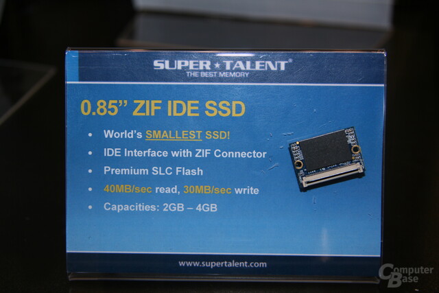 Super Talent auf der CES 2009: Worlds smallest SSD
