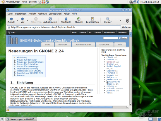 Abbildung 1 GNOME 2.24