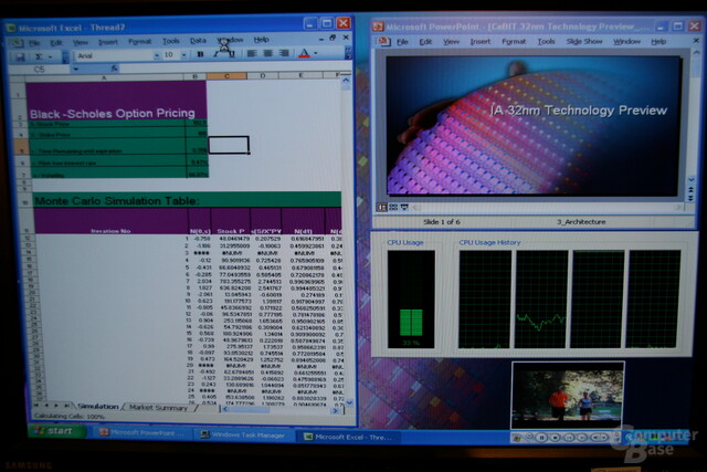 32-nm-CPUs während Intels Pressekonferenz auf der CeBIT 2009