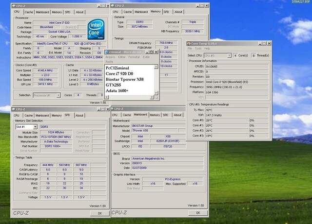 Core i7-920 im D0-Stepping bei 4,14 GHz bei 1,25 Volt Core i7-920 im D0-Stepping bei 4,14 GHz bei 1,25 Volt