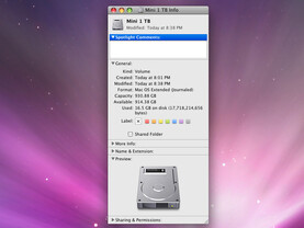 Geschafft: Mac mini mit 1-TByte-Festplatte