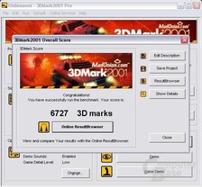 3D Mark 2001 Results