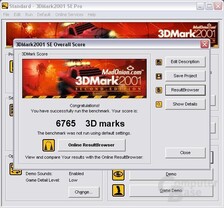 3D Mark 2001 SE Results