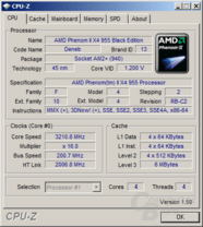 AMD Phenom II X4 955 Black Edition bei 1,2 Volt AMD Phenom II X4 955 Black Edition bei 1,2 Volt
