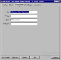 Dokumentinfo-Fenster