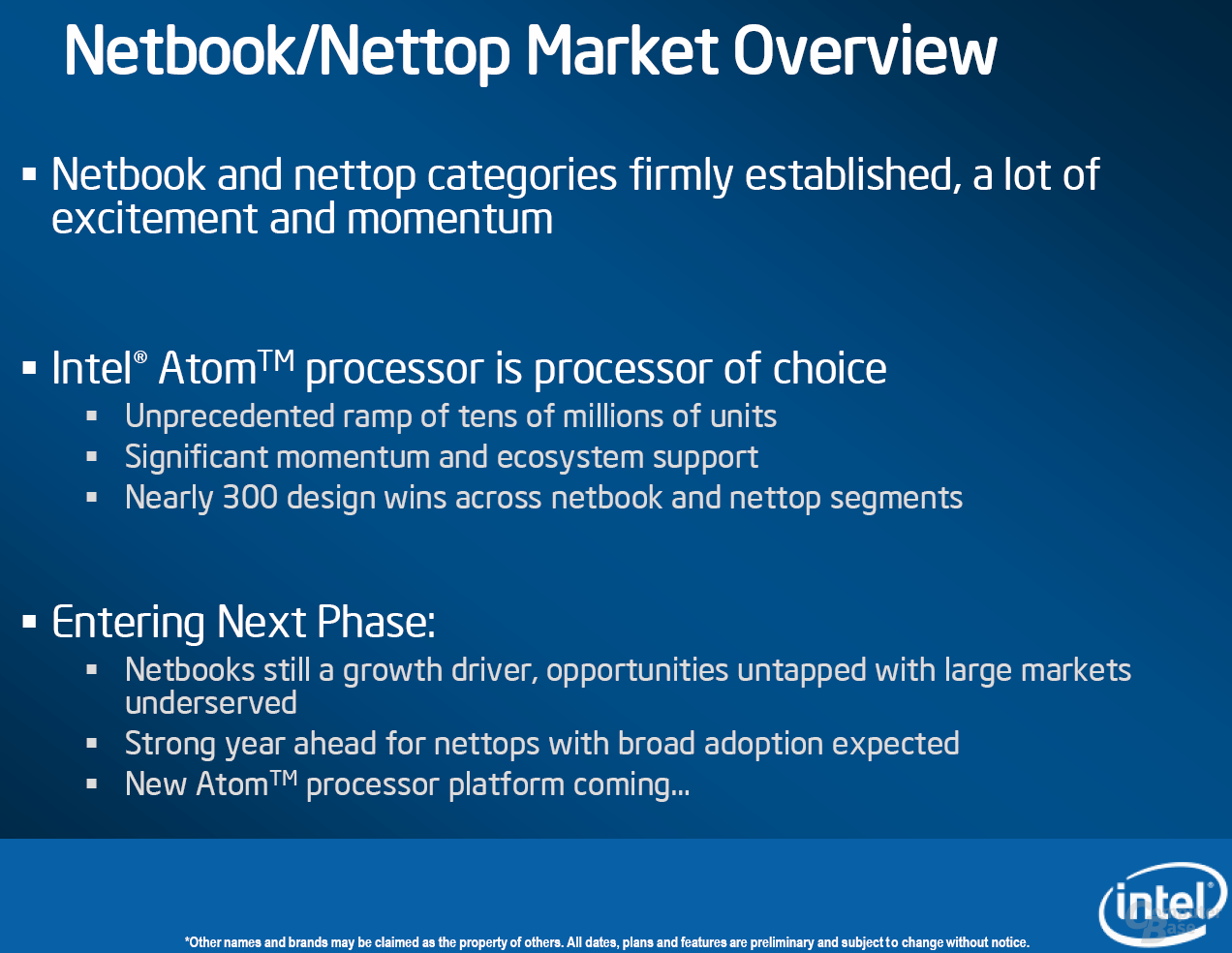 Intel Netbook Overview