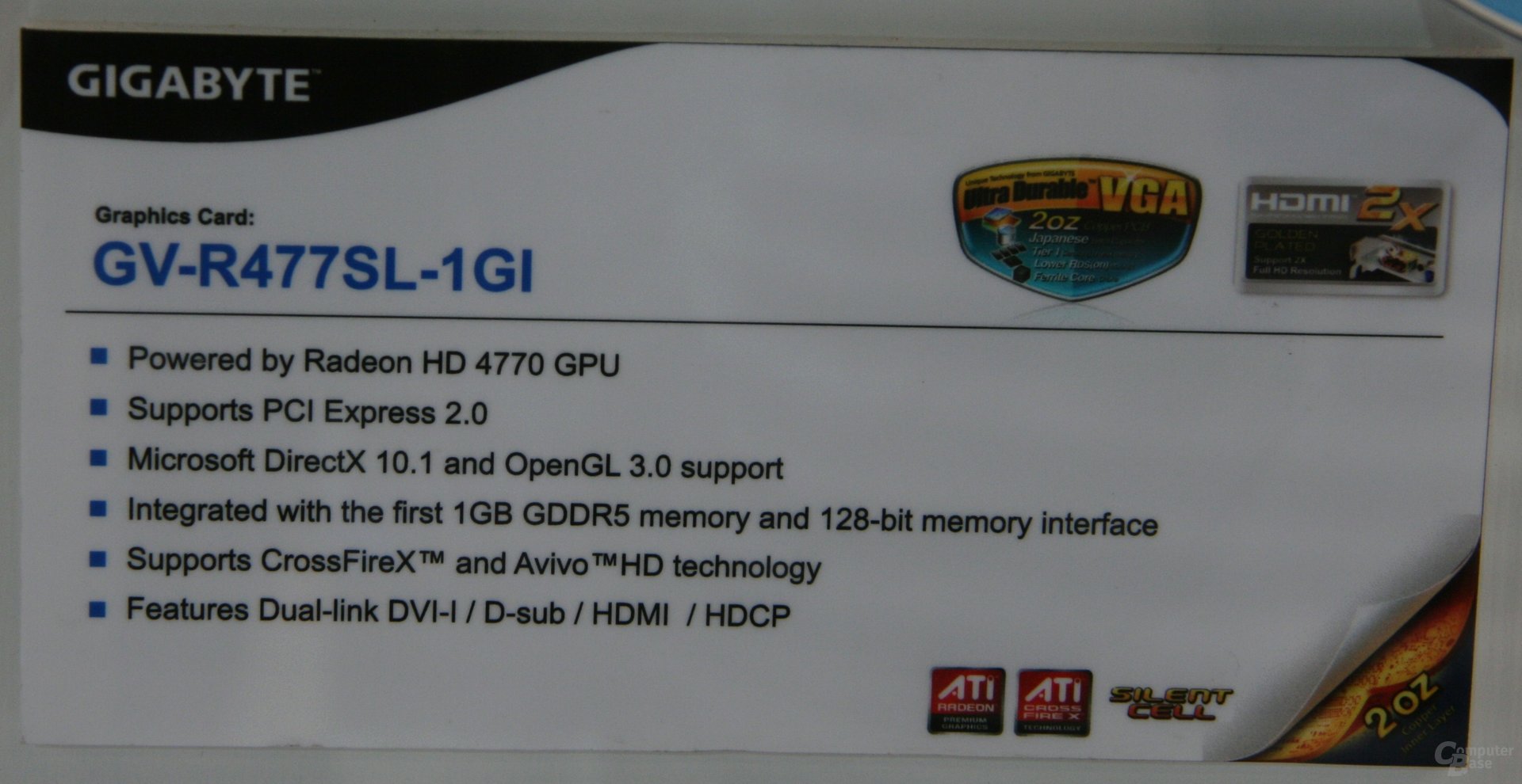 Passive Gigabyte GV-R477SL-1GI mit 1 GB VRAM