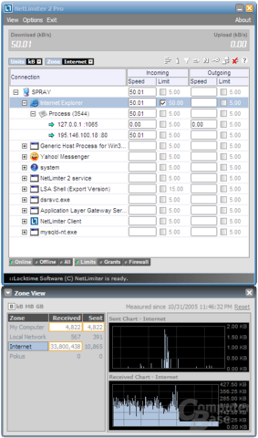 NetLimiter 2 limiting Internet Explorer