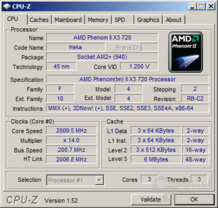 Phenom II X3 720 unter minimaler Spannung