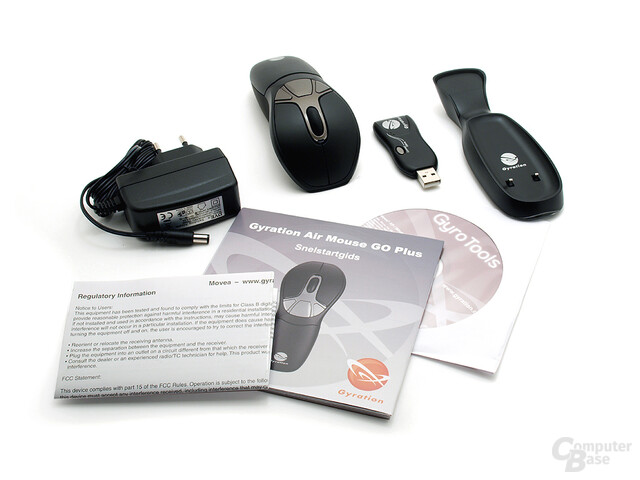 Gyration Air Mouse Go Plus Lieferumfang