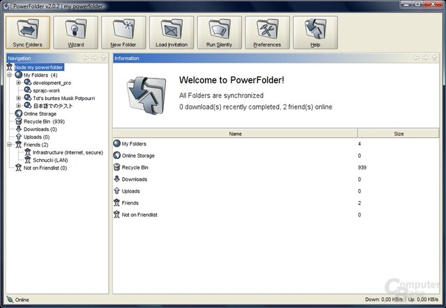 Starting screen