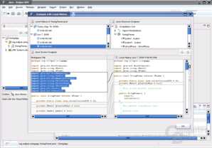 Compare with Local History on KDE