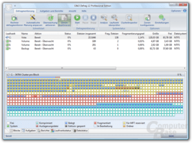 Nach der Defragmentierung mit der neuen ''Optimize-Methode''