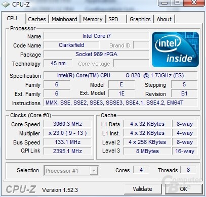 Core i7-820QM Core i7-820QM