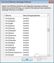 Überprüfungsergebnisse – Virenfrei