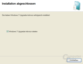Installation abgeschlossen
