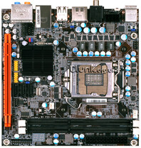 DFI MI P55-T36 - Mini-ITX-Platine für Core i5/i7