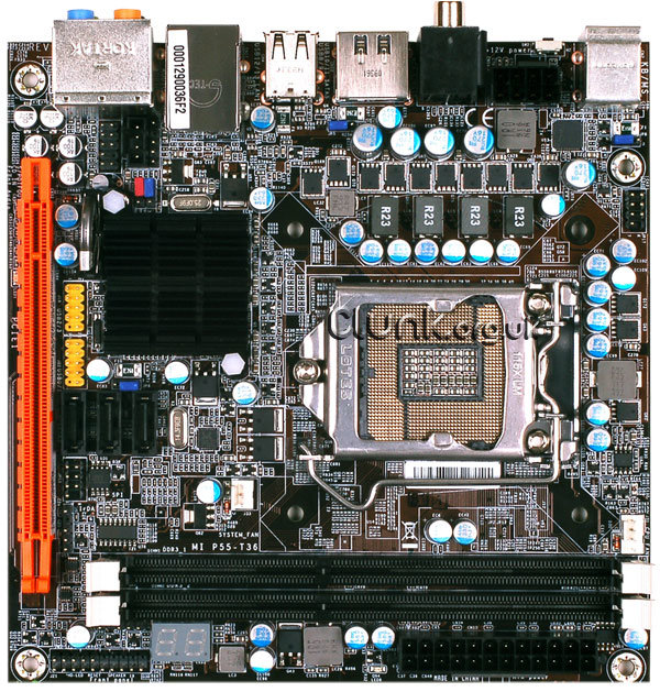 DFI MI P55-T36 - Mini-ITX-Platine für Core i5/i7
