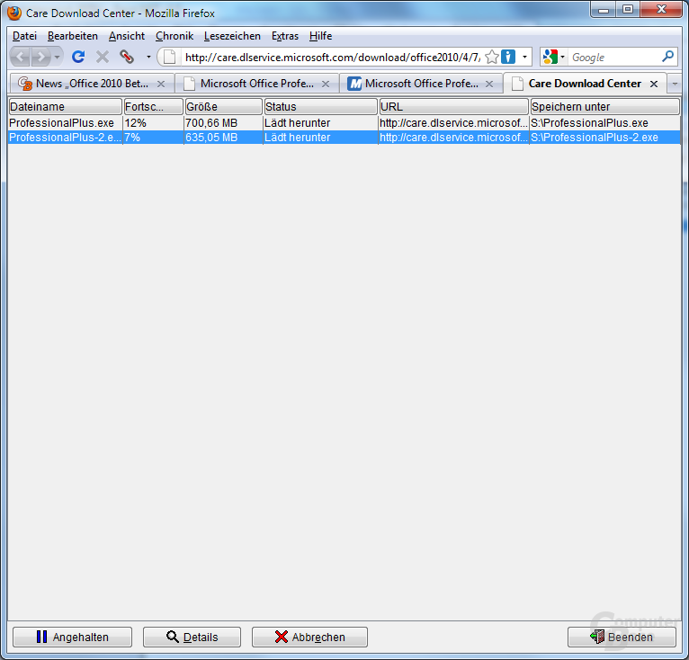 Auf Java basierender Downloadmanager
