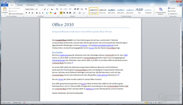 Microsoft Word 2010