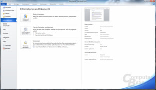 Word 2010 – Dateimenü