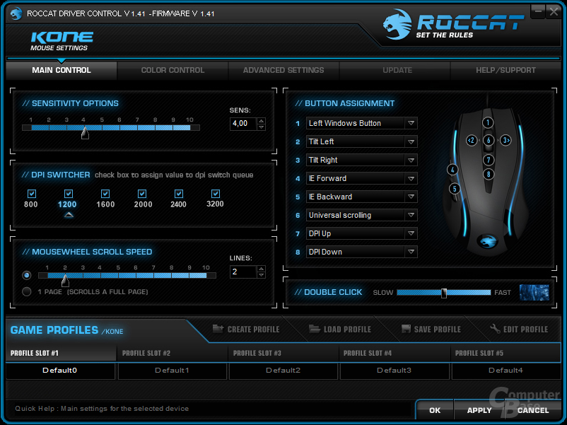 Roccat Kone Treiber – Main Control
