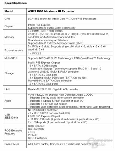 Asus ROG Maximus III Extreme