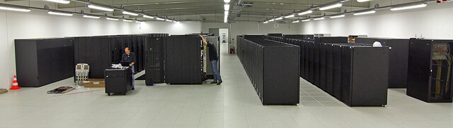 Der von IBM hergestellte Supercomputer Blizzard am DKRZ