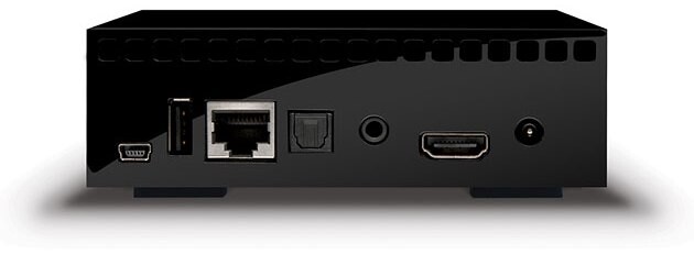 Rückseitige Anschlüsse des LaCie LaCinema Mini HD