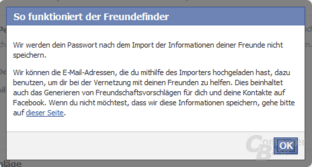Facebook-Hinweis
