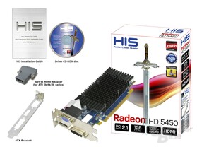 HIS Radeon HD 5450 mit 1 GByte DDR3 und DisplayPort
