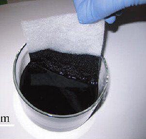 Stoffstück mit Nanopartikeltinte