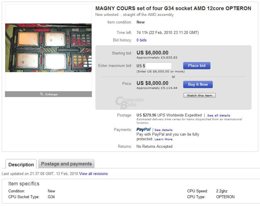 Zwölf-Kern-Prozessor von AMD bei eBay