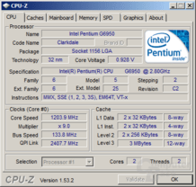 Intel Pentium G6950 im Idle