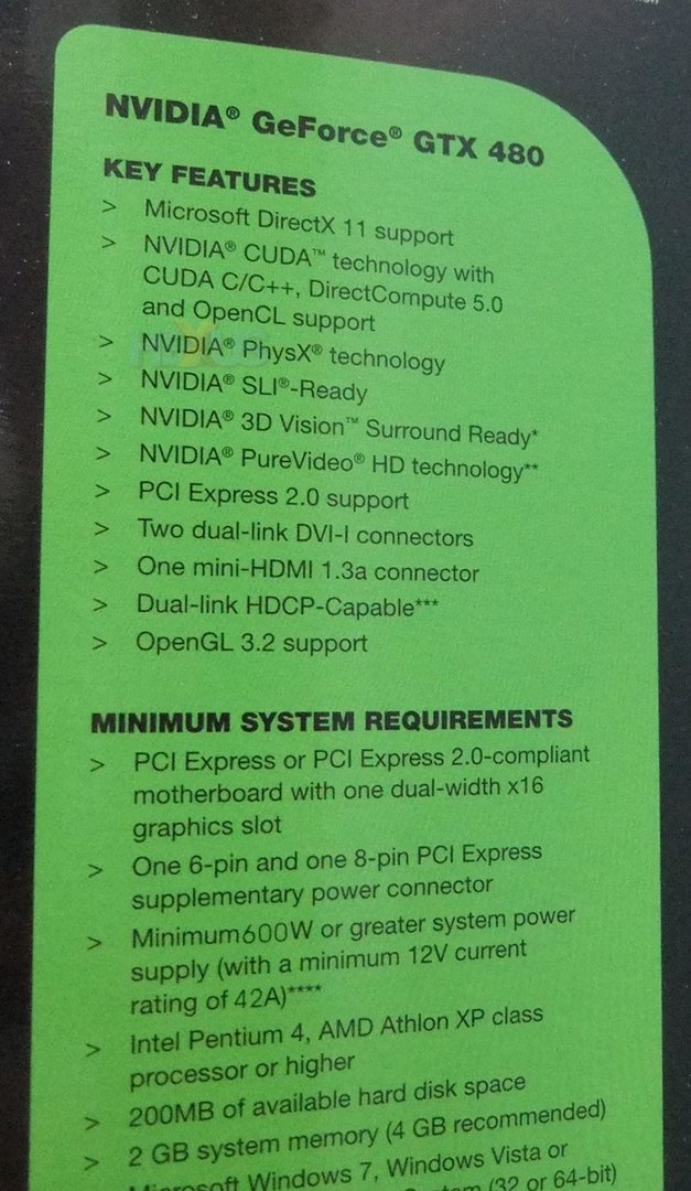 Nvidia GeForce GTX 480