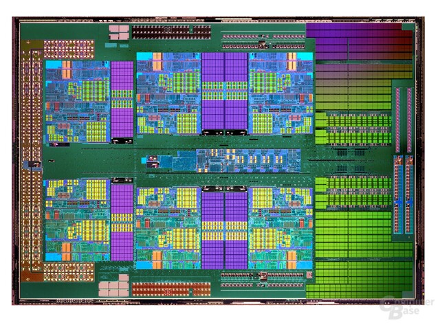 Die-Shot des AMD Phenom II X6