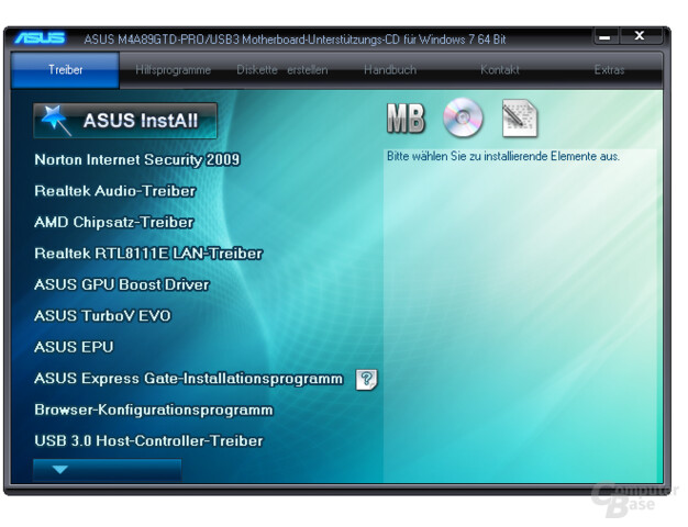 Asus M4A89GTD Pro/USB3 – Software