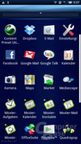 Liste der Apps (Raster) Liste der Apps (Raster)