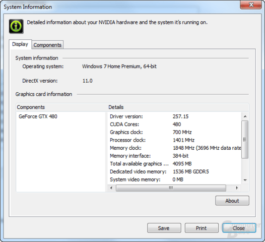 Nvidia GeForce 257.15