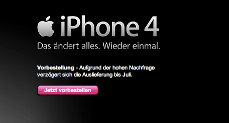 Telekom verschiebt iPhone 4
