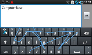 Samsung Touchwiz: Tastatur (Swype)