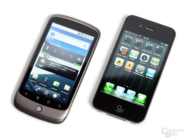 Google Nexus One und iPhone 4