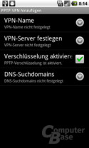 Android 2.2: VPN-Details festlegen