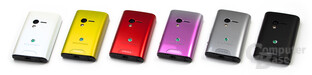 Xperia X10 mini: Farbvarianten der Rückseite Xperia X10 mini: Farbvarianten der Rückseite